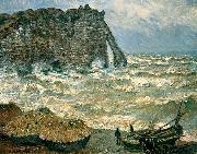 Stormy Sea in etretat Claude Monet